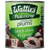 PLUMS BLACK DORIS IN SYRUP 850G WATTIES